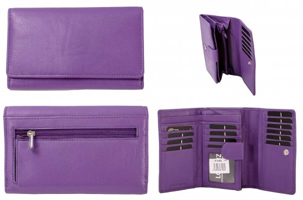 0468 LORENZ PURPLE LEATHER PURSE 0468 LORENZ PURPLE LEATHER PURSE