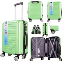 T-HC-US-22 GREEN CABIN-SIZE TRAVEL TROLLEY SUITCASE