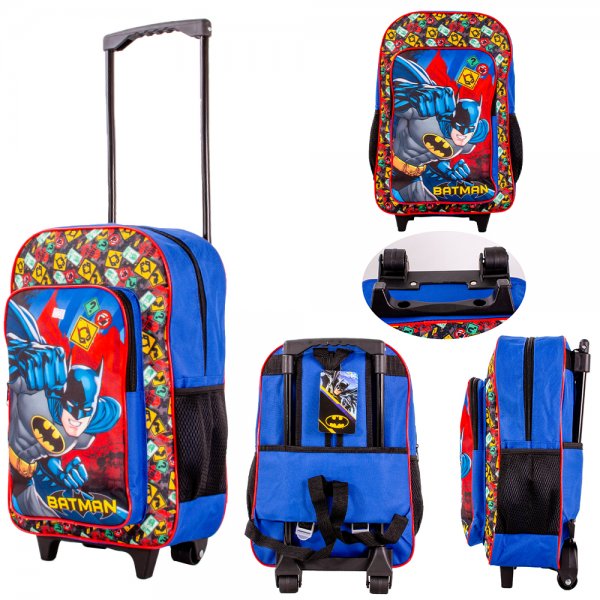 1019HV-3216 BATMAN NAVY KIDS TROLLEY/BACKPACK