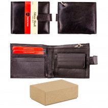 CW3 BLACK RFID LEATHER WALLET WITH CHAIN BOX OF 12