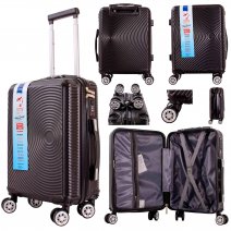 T-HC-US-1830 BLACK CABIN-SIZE EASYJET TRAVEL TROLLEY SUITCASE