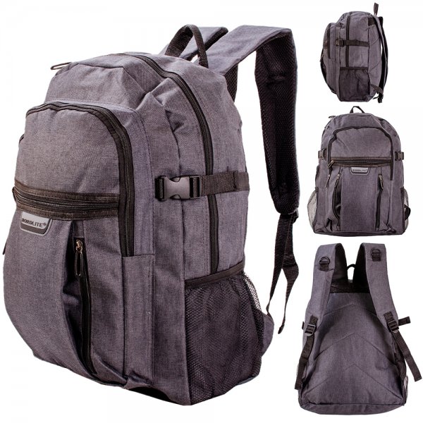 JBBP218 DARK GREY BACKPACK WITH MULTIPLE POCKETS