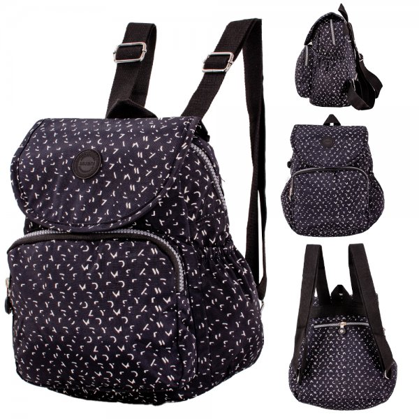 2504 WHITE/BLACK SPOT BACKPACK