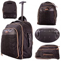 JBTB89 BLK/ROSE GOLD OVERHEAD/UNDERSEAT TROLLEY 2-WHEELED BAG