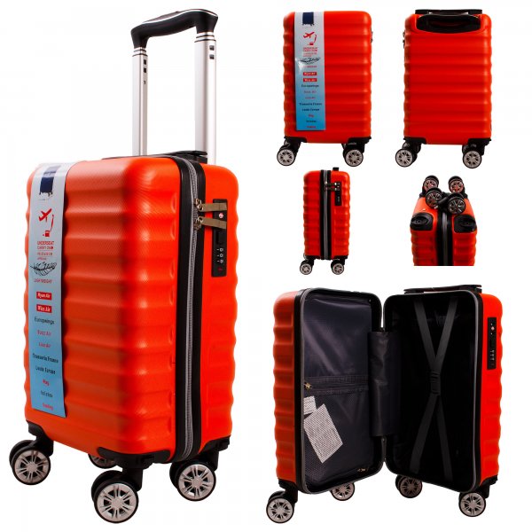 T-HC-US-28 ORANGE G ZIP EASYJET CABIN-SIZE TROLLEY SUITCASE