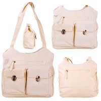 HB-PU-202 WHITE PU FASHION SHOULDER BAG