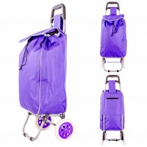 ST01 PURPLE 2-WHEEL SHOPPING TROLLEY