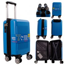 T-HC-US-1631 LIGHT BLUE RYAN AIR CABIN-SIZE TROLLEY SUITCASE