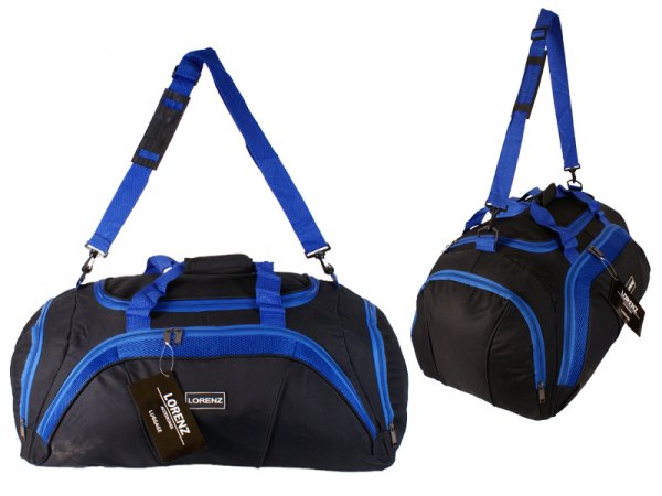 2631 Black/Blue 24" holdall with front pocket&side pocket