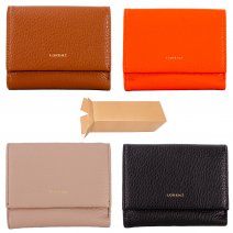 7261 ASSORTED PU TRIFOLD WALLET PURSE WITH C.SECTION BOX OF 12