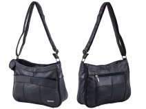 3743 NAVY Cow Hide Bag Twin Top + 2 Zips