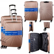 T-HC-29 ROSE GOLD SET OF 3 TRAVEL TROLLEY SUITCASE