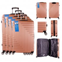 T-HC-10 ROSE GOLD SET OF 4 TRAVEL TROLLEY SUITCASE