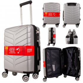 T-HC-US-1826 SILVER EASYJET TRAVEL CABIN TROLLEY SUITCASE