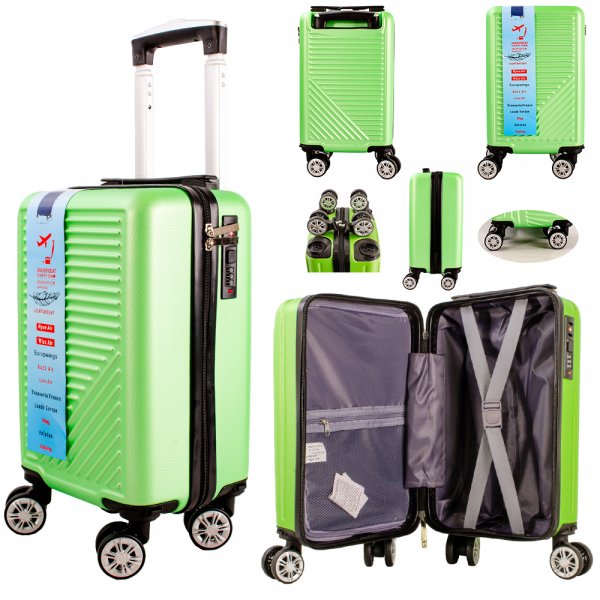 T-HC-US-09 GREEN 15.7'' UNDER-SEAT CABIN-SIZE TROLLEY SUITCASE