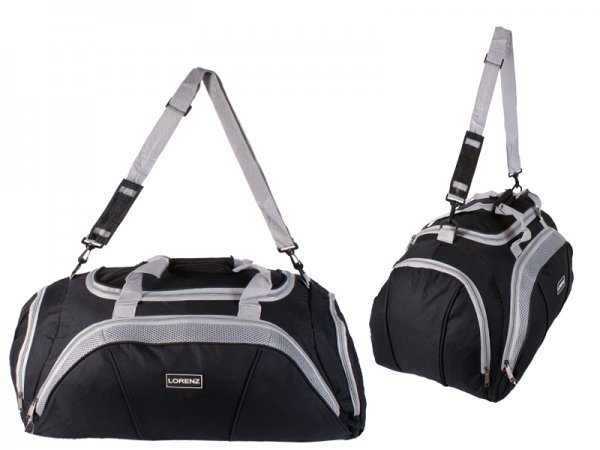 2631 Black/Grey 24" holdall with front pocket&side pocket