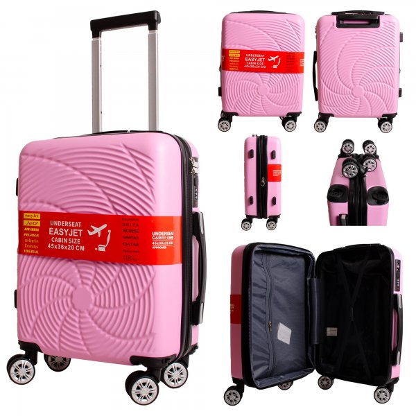 T-HC-US-1833 PINK EASYJET TRAVEL CABIN TROLLEY SUITCASE