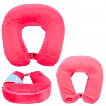 JBACC11 PINK TRAVEL PILLOW W/MEMORY FOAM