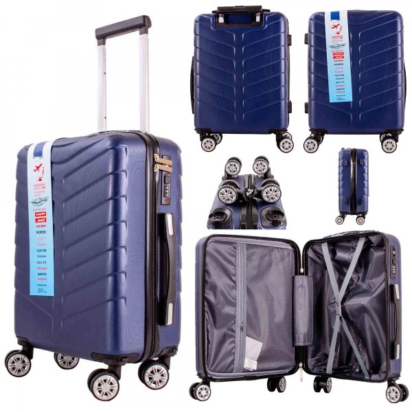 T-HC-US-26 NAVY CABIN-SIZE TRAVEL TROLLEY SUITCASE