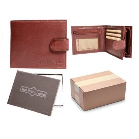 1180 RED WINE ITALIAN LEATHER WALLET 12 PACK