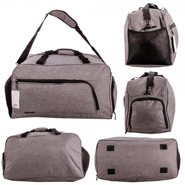 JBTB85 GREY/BLACK TRAVEL HOLDALL POLYESTER BAG