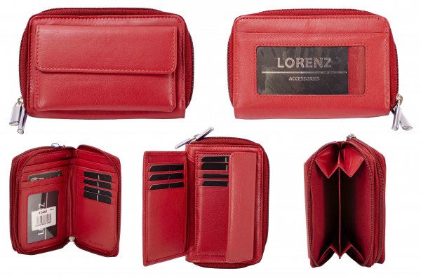 0469 LORENZ RED LEATHER PURSE 0469 LORENZ RED LEATHER PURSE MF