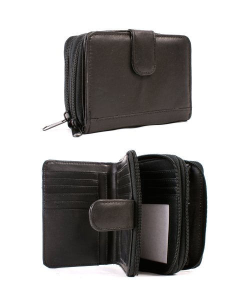 1224 RFID-TWIN ZIP S.NAPPA PURSE WALLET WITH T