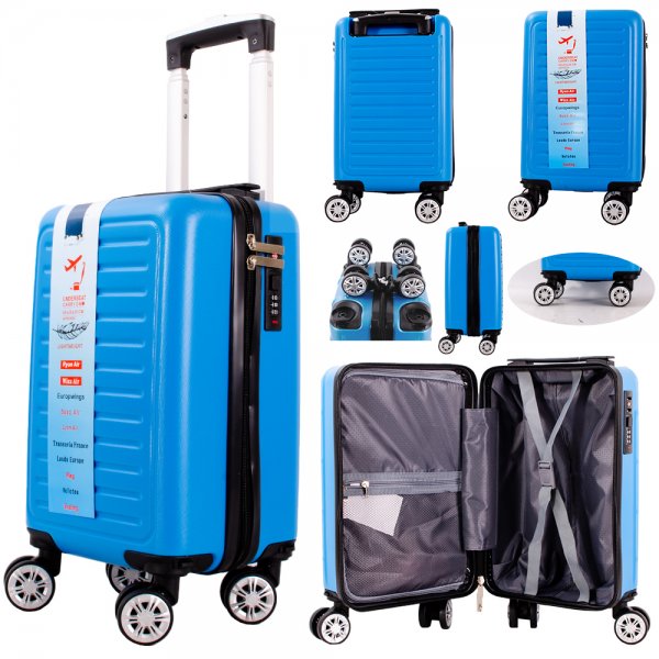 T-HC-US-15 LIGHT BLUE 15.7'' UNDER-SEAT CABIN-SIZE TROLLEY