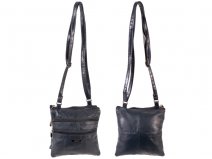 1941 SMALL TWIN SECTION NAPPA BAG WITH 4 ZIPES NAVY