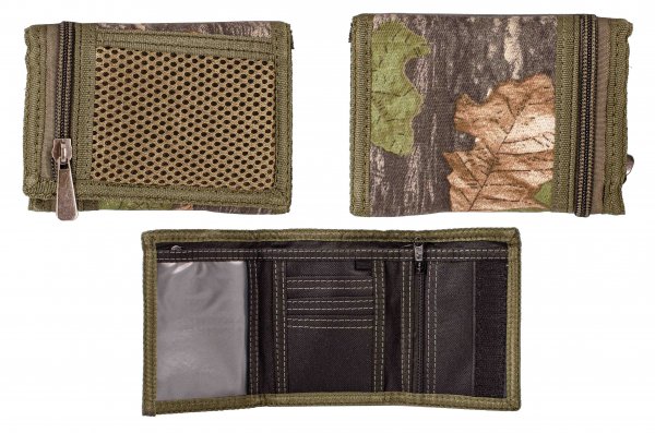 LL-39 GREEN BROWN CANVAS VELCRO WALLET