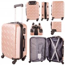 T-HC-C-09 ROSE GOLD 20'' CABIN SIZE TRAVEL TROLLEY SUITCASE