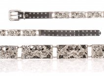 2842 Unisex Belt with Metal Skull Links