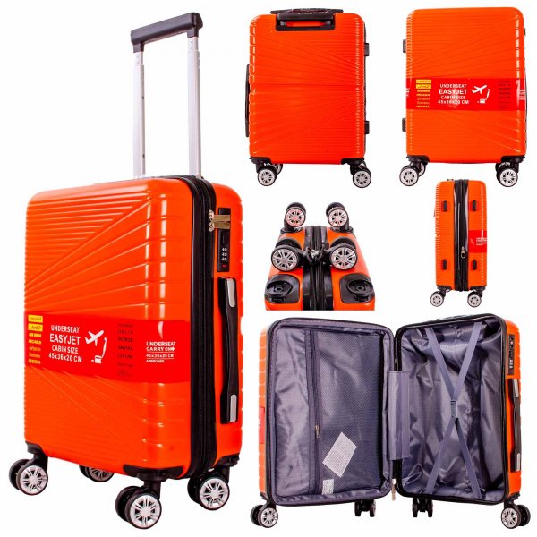 T-HC-US-1811 ORANGE UNDERSEAT CABIN-SIZE EASYJET TROLLY SUITCASE