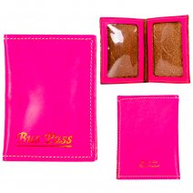 PINK LEATHER BUS PASS HOLDER