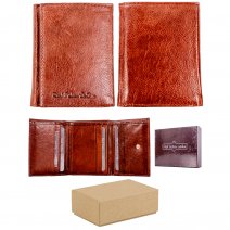 020 TAN RFID ITALIAN LEATHER WALLET BOX OF 12