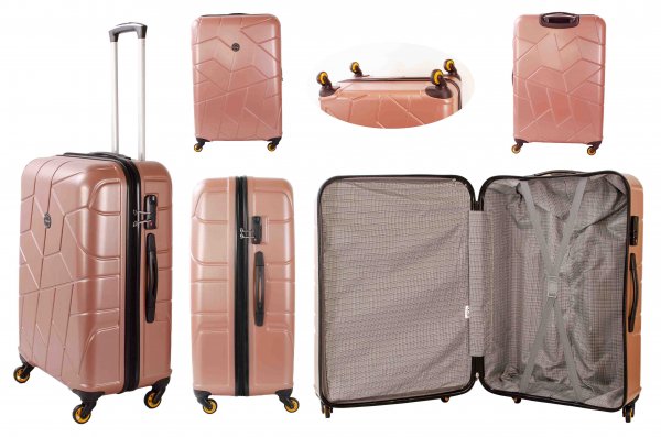 5164 PEACH 26'' TRAVEL TROLLEY LUGGAGE SUITCASE