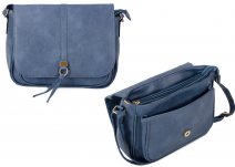 JBFB305 NAVY PU CROSSBAG W/ FLAP