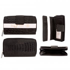 0551 BLACK RFID REAL LONDON LEATHER WALLET PURSE