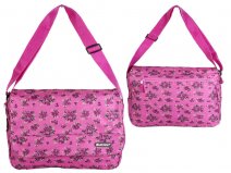 HT-1609 Pink HI-TEC FLORAL COURIER BAG FUCHSIA