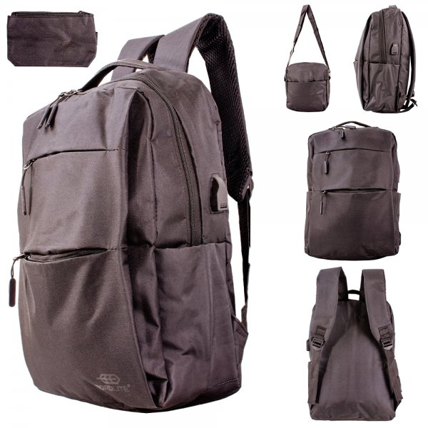 JBBP276 BLACK 3PC LAPTOP BACKPACK