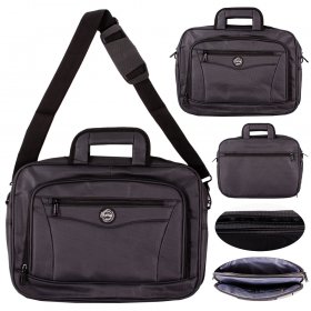 2653 GREY 16'' SHINY POLYESTER LAPTOP/WORK BAG