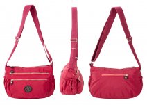 LL-69 MAROON POLYESTER SHOULDER BAG