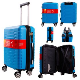 T-HC-US-1827 L-BLUE CABIN-SIZE EASYJET TRAVEL TROLLEY SUITCASE