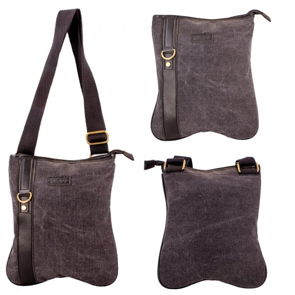 WB-6203 BLACK X-BODY SHOULDER BAG