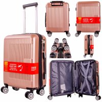 T-HC-US-1831 ROSE GOLD UNDERSEAT CABIN-SIZE EASYJET SUITCASE