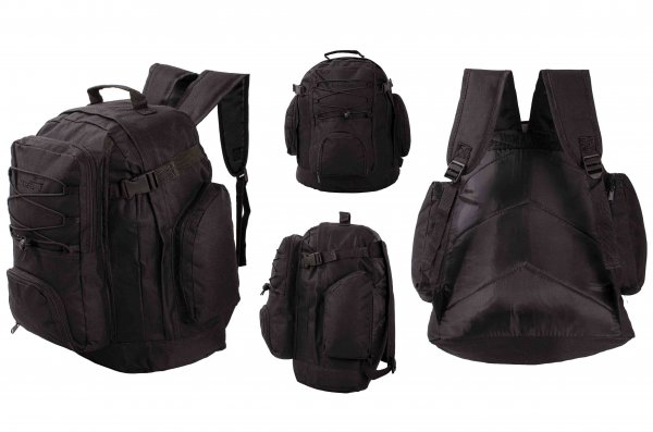 JBBP105-R2 BLACK CANVAS BACKPACK