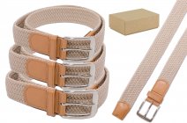 2796 CAMEL BOX OF 12 UNISEX STRETCHY CASUAL BELTS (S/M M/L L/XL)