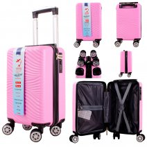 T-HC-US-23 PINK 15.7'' UNDER-SEAT CABIN-SIZE TROLLEY SUITCASE