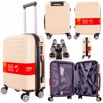 T-HC-US-1832 BEIGE UNDERSEAT CABIN-SIZE EASYJET TROLLEY SUITCAS