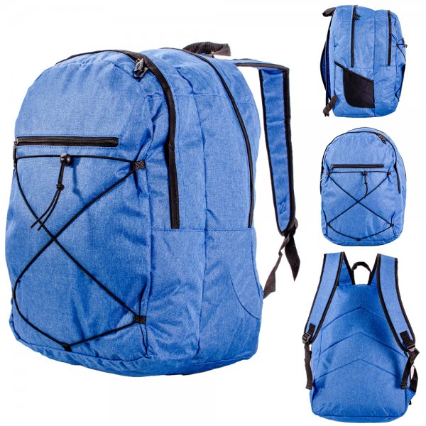 BP-121 BLUE BACKPACK WITH MULTIPLE POCKETS